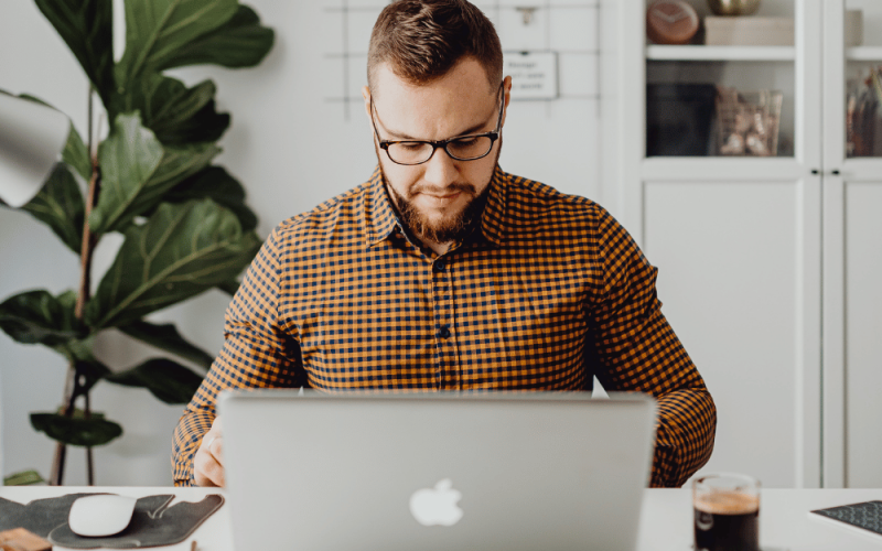 Person working on computer